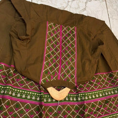 Heritage Print Flared Anarkali Kurta Set with Dupatta