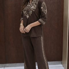 Women’s Cotton Embroidered Co-Ord Set
