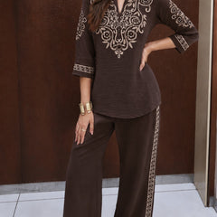 Women’s Cotton Embroidered Co-Ord Set