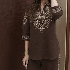 Women’s Cotton Embroidered Co-Ord Set