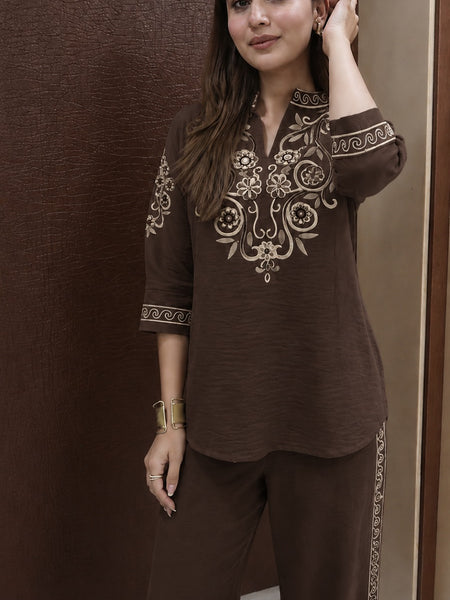 Women’s Cotton Embroidered Co-Ord Set