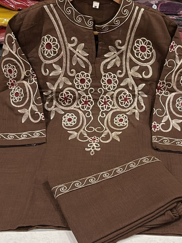 Women’s Cotton Embroidered Co-Ord Set