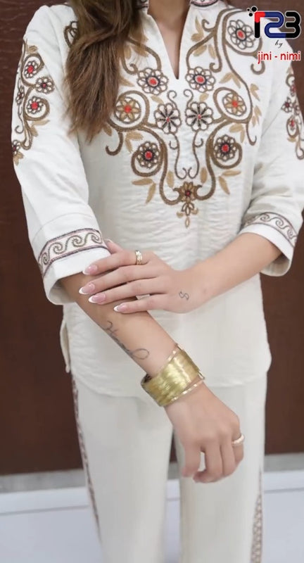 Women’s Cotton Embroidered Co-Ord Set