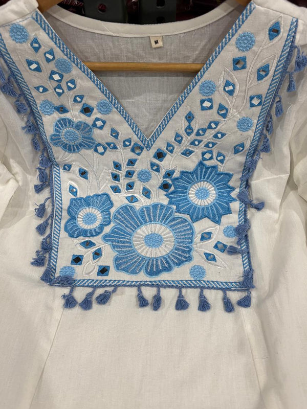 Women's Cotton Embroidered Co-Ord Set