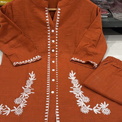 Women's Cotton Embroidered Co-Ord Set