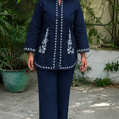 Women's Cotton Embroidered Co-Ord Set