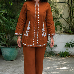 Women’s Cotton Embroidered Co-Ord Set