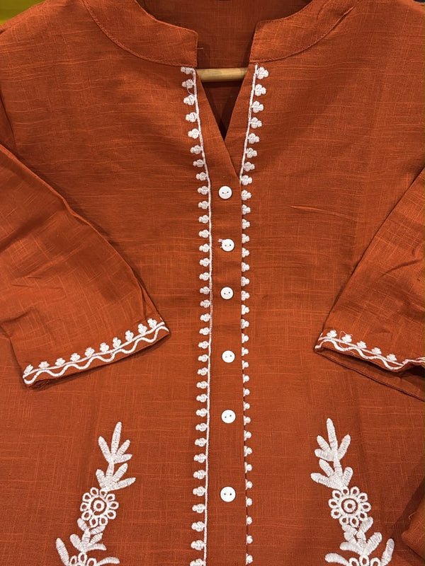 Women’s Cotton Embroidered Co-Ord Set