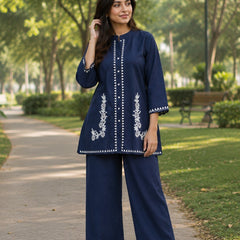 Women’s Cotton Embroidered Co-Ord Set