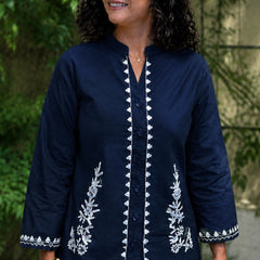 Women's Cotton Embroidered Co-Ord Set