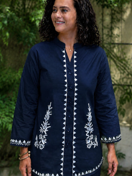 Women’s Cotton Embroidered Co-Ord Set