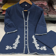 Women’s Cotton Embroidered Co-Ord Set