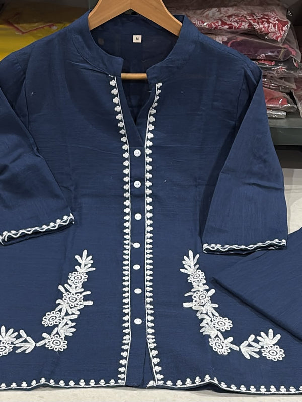 Women’s Cotton Embroidered Co-Ord Set