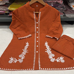 Women’s Cotton Embroidered Co-Ord Set