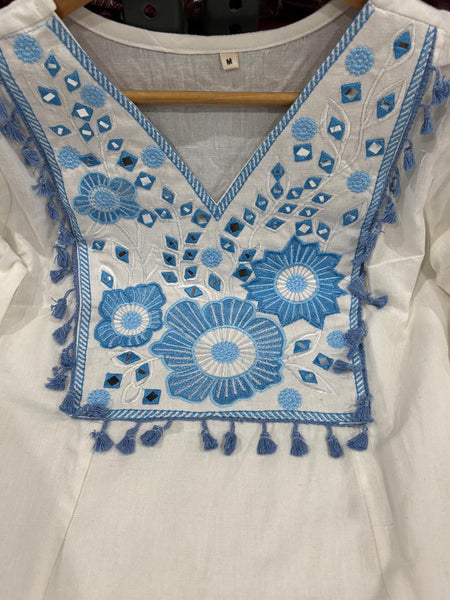 Women's Cotton Embroidered Co-Ord Set