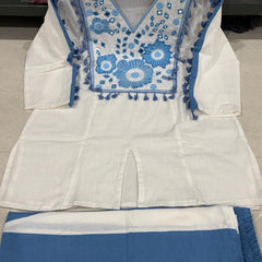 Women's Cotton Embroidered Co-Ord Set