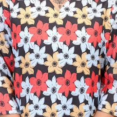 Women’s Multicolour Rayon Floral Printed Short Kurti