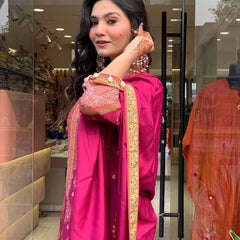 Printed Straight Kurta Set with Dupatta