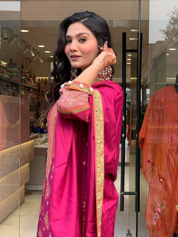 Printed Straight Kurta Set with Dupatta