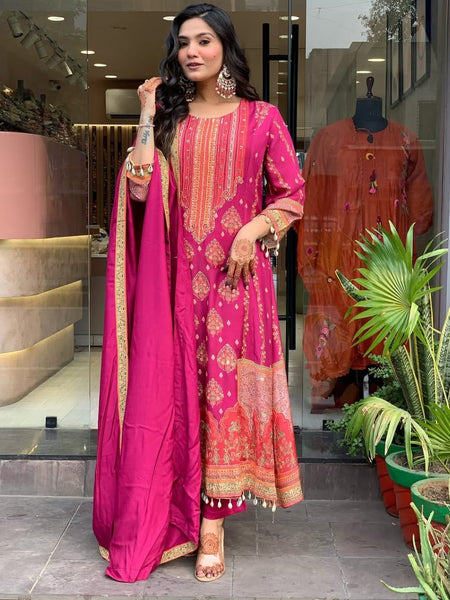 Printed Straight Kurta Set with Dupatta