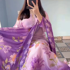 Floral Embroidered Straight Kurta Set with Dupatta