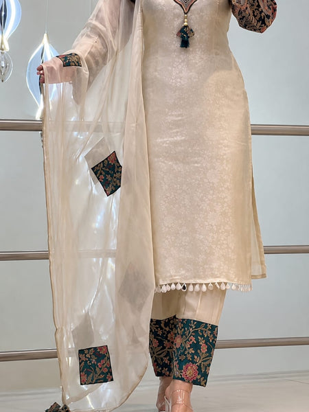 Floral Printed Straight Kurta Set with Dupatta
