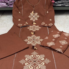 Women’s Embroidered Ethnic Kurta Set with Dupatta & Pants