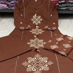 Women’s Embroidered Ethnic Kurta Set with Dupatta & Pants