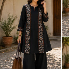 Women's Premium Cotton Flex Co-Ord Set with Cotton Palazzo