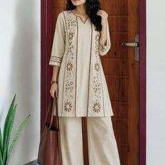 Women's Premium Cotton Flex Co-Ord Set with Cotton Palazzo